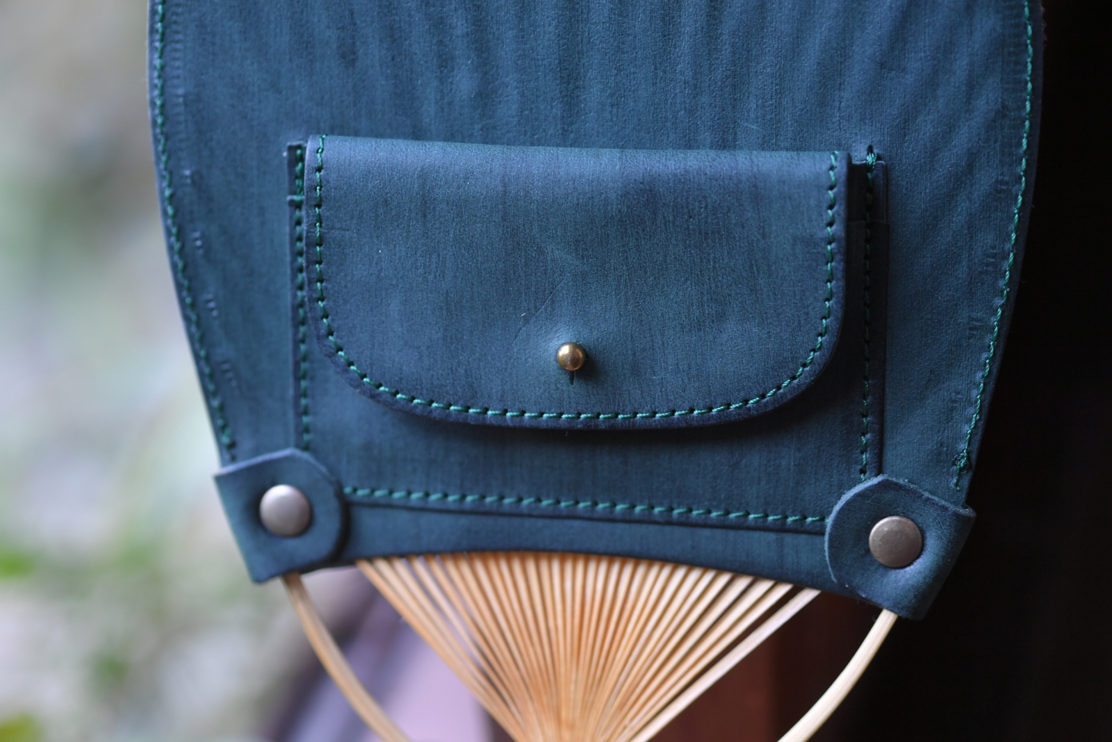 山口 洋平さんの作品 leather “丸亀団扇” mini wallet の画像